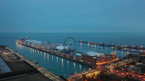 港口的鸟瞰图 · 免费素材视频
