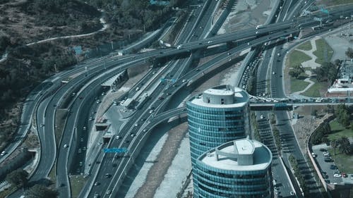 道路和天桥的城市 · 免费素材视频