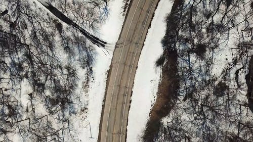 无人机的冬季风景 · 免费素材视频