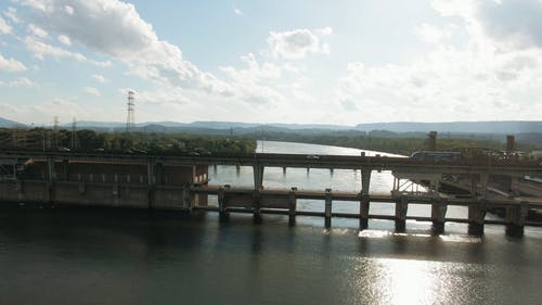 跨湖大桥的航拍画面 · 免费素材视频