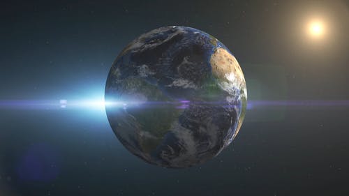 旋转中的行星地球 · 免费素材视频