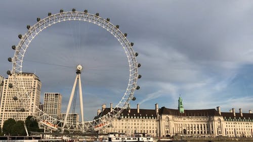 除了泰晤士河的伦敦眼观察轮 · 免费素材视频
