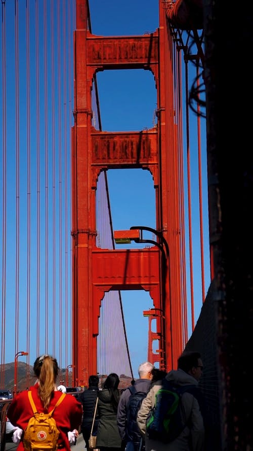 人们过红桥 · 免费素材视频