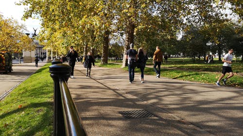 在仅行人专用道上行走的人 · 免费素材视频