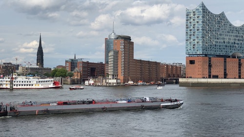 有关elbphilharmonie,城市,平移拍摄的免费素材视频