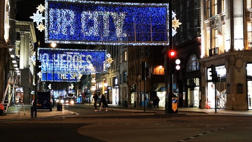 有关人,伦敦市,圣诞气氛的免费素材视频