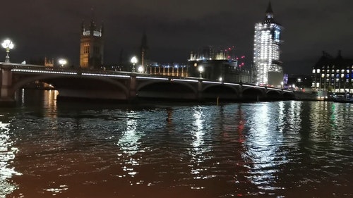 有关人,伦敦市中心,傍晚天空的免费素材视频