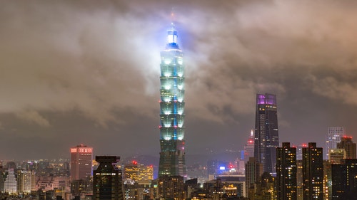 有关台北101,台湾,在晚上的免费素材视频