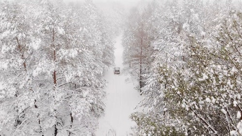 有关下雪,交通系统,冬季的免费素材视频