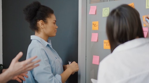 有关人,便利贴,雇员的免费素材视频