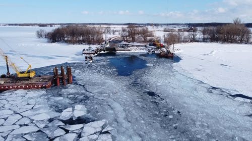 有关从上面查看, 冬季, 冰的免费素材视频