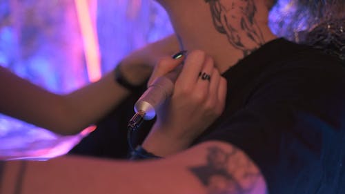 有关刺青, 刺青的, 手的免费素材视频