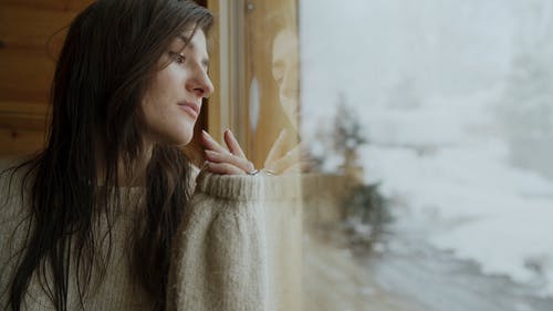 有关侧面图, 伤心, 冬季的免费素材视频