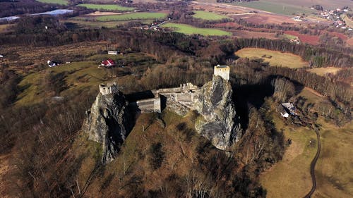 有关城堡, 山丘, 从上面的免费素材视频