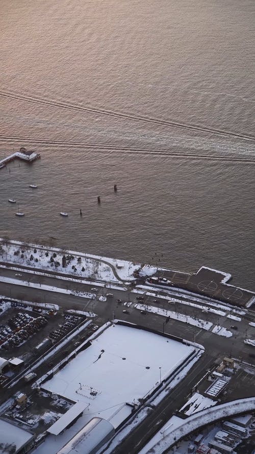 有关下雪的, 下雪的天气, 交通的免费素材视频