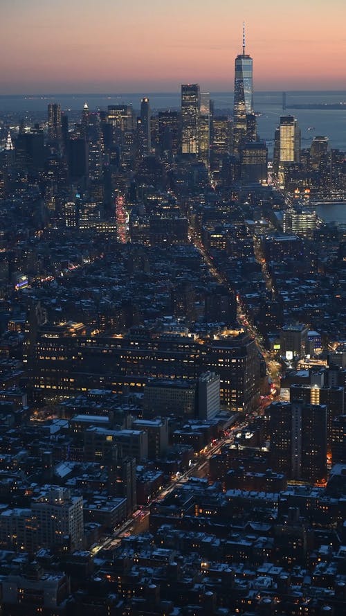 有关垂直视频, 城市, 城市的灯光的免费素材视频