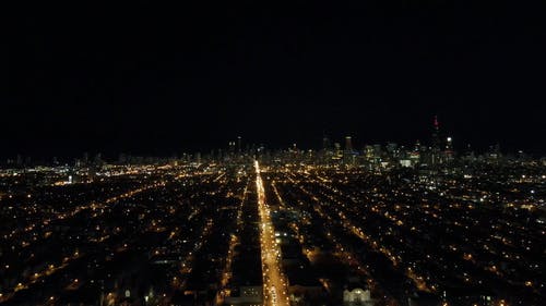 有关在晚上, 城市, 城市的灯光的免费素材视频