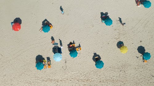 有关在沙滩上, 海滩, 空中镜头的免费素材视频