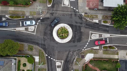 有关十字路口, 圆形的, 头顶射击的免费素材视频