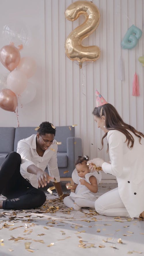 有关五彩纸屑, 可爱, 可爱的的免费素材视频