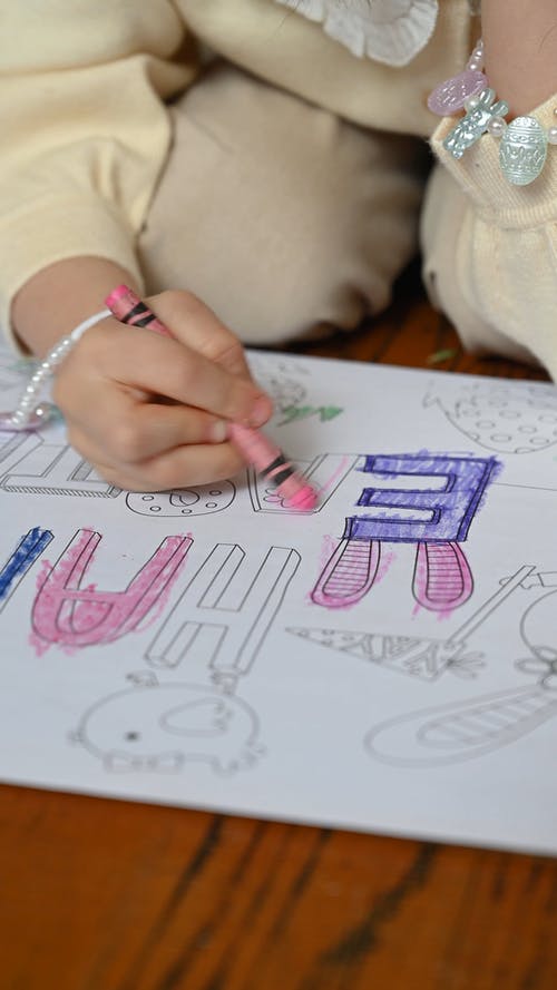 有关上色, 儿童, 创作的的免费素材视频