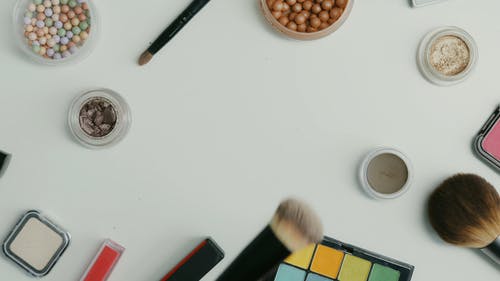 有关Flatlay, 化妆刷, 化妆粉的免费素材视频