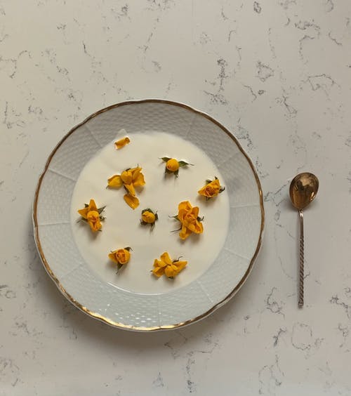 有关大理石台面, 汤匙, 盘子的免费素材视频