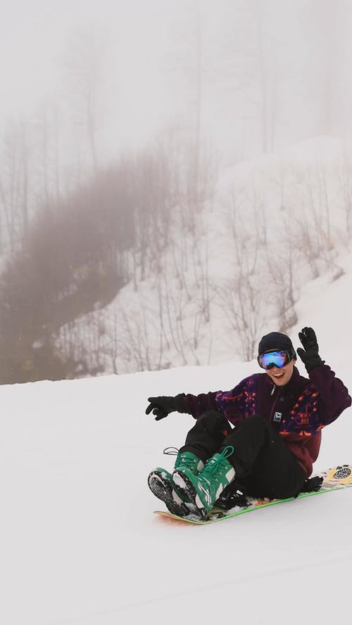 有关下坡, 人, 冬季的免费素材视频