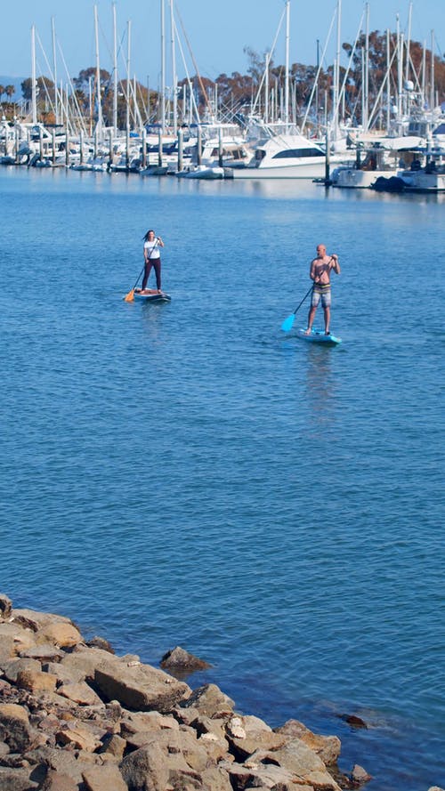 有关人, 停泊, 划桨的免费素材视频