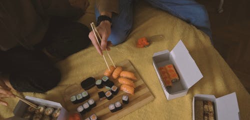 有关亚洲食品, 取出, 寿司的免费素材视频