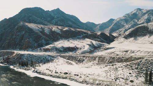 有关地形, 大雪覆盖, 山坡的免费素材视频