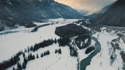 有关冬季, 冻结的, 山谷的免费素材视频