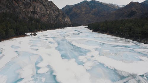 有关冬季, 冰, 冰冻的河的免费素材视频