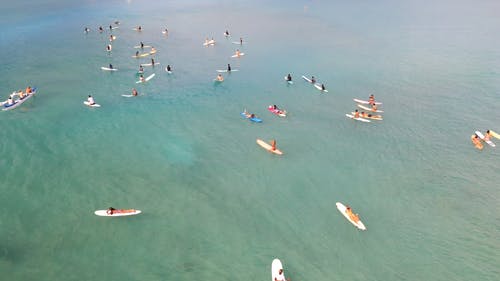 有关拥挤, 海滩, 空中镜头的免费素材视频