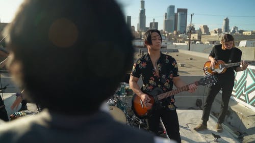有关乐队, 唱歌, 城市的免费素材视频