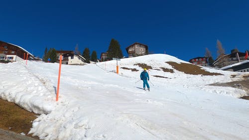 有关下坡, 下雪的, 人的免费素材视频