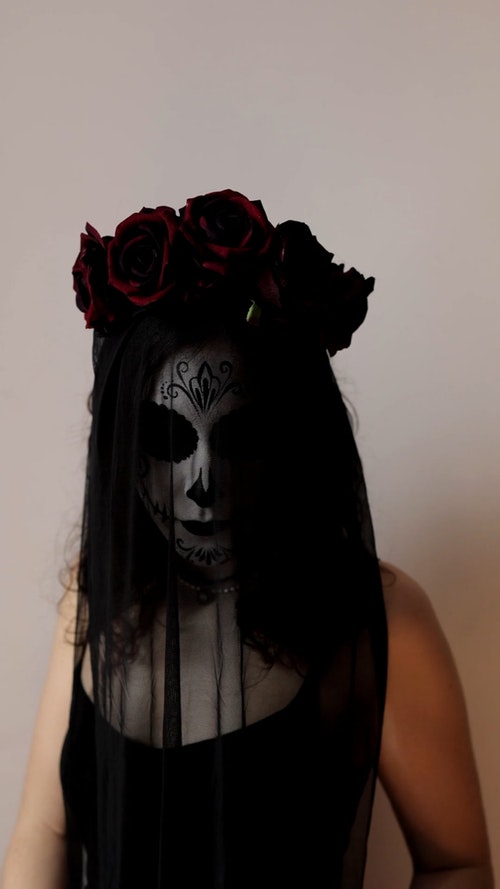 有关dia de los muertos,垂直视频,女人的免费素材视频