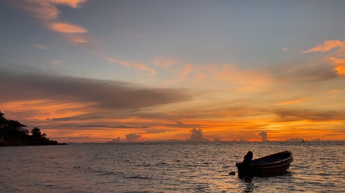 有关日落,橘色天空,海的免费素材视频