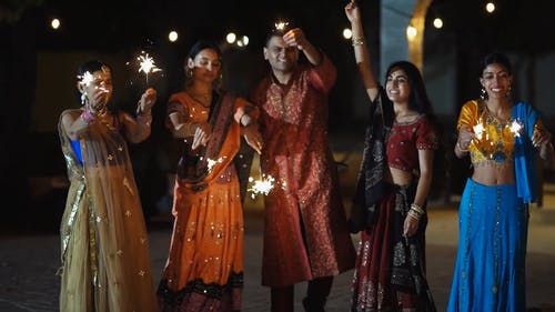 有关人, 传统服装, 印度的颜色的免费素材视频