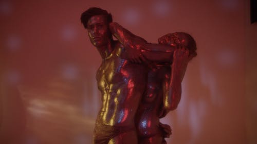 有关一对, 人, 人体彩绘的免费素材视频