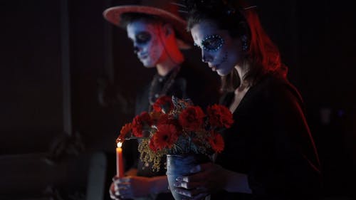 有关僵尸, 光, 化妆的免费素材视频