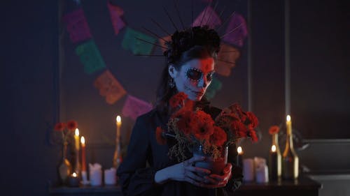 有关dia de los muertos, 万圣节服装, 传统的免费素材视频