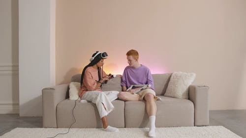 有关vr护目镜, 一对, 一起的免费素材视频