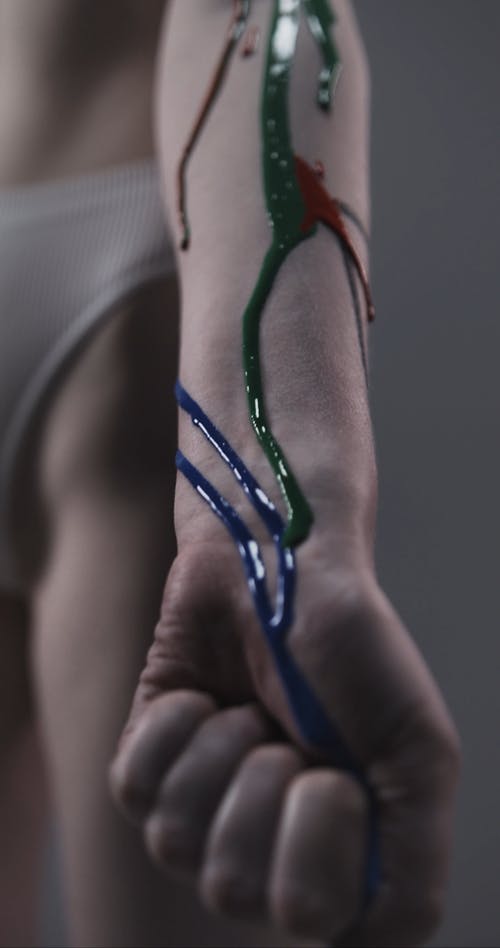 有关匿名, 垂直视频, 涂料的免费素材视频