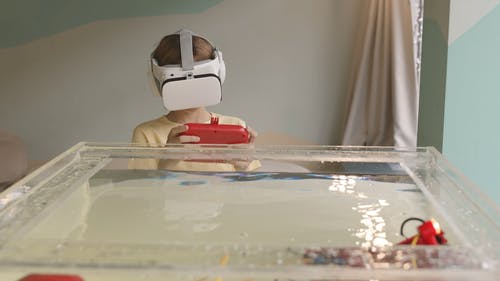 有关vr耳机, 儿童, 室内的免费素材视频