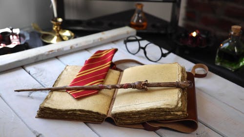 有关哈利波特, 幻想, 打开的书的免费素材视频