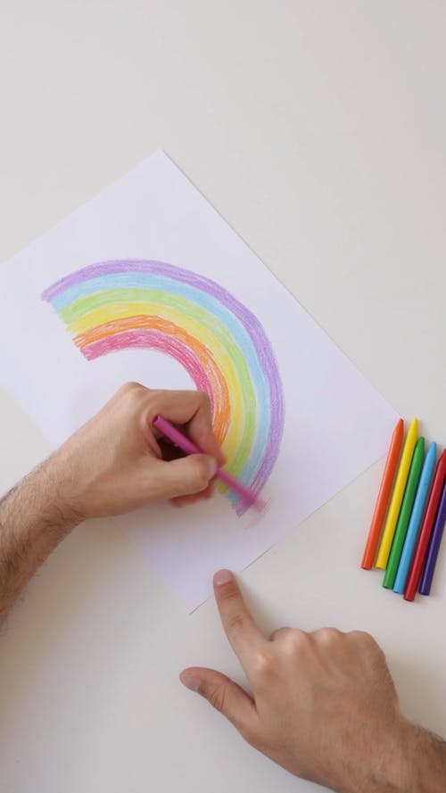 有关上色, 垂直视频, 彩虹的免费素材视频