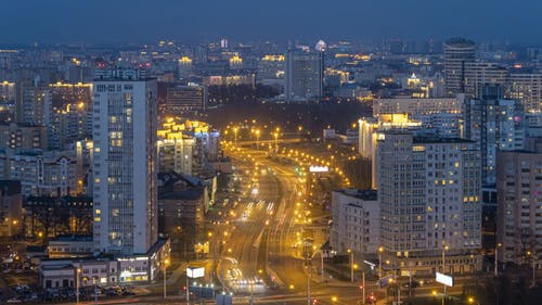 有关城市, 城市的灯光, 延时摄影的免费素材视频