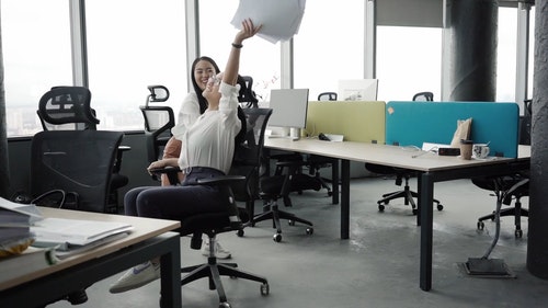 有关＃室内,举手,办公椅的免费素材视频