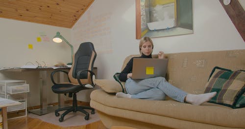 有关呼叫, 单人沙发, 在家工作的免费素材视频